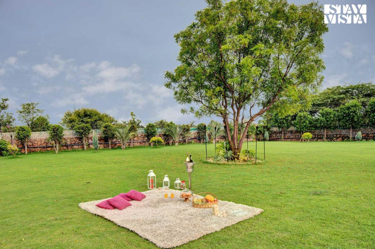 Stayvista's Glasshouse: Orchard Farmstay with Pool and Relaxation Gurgaon Exterior photo